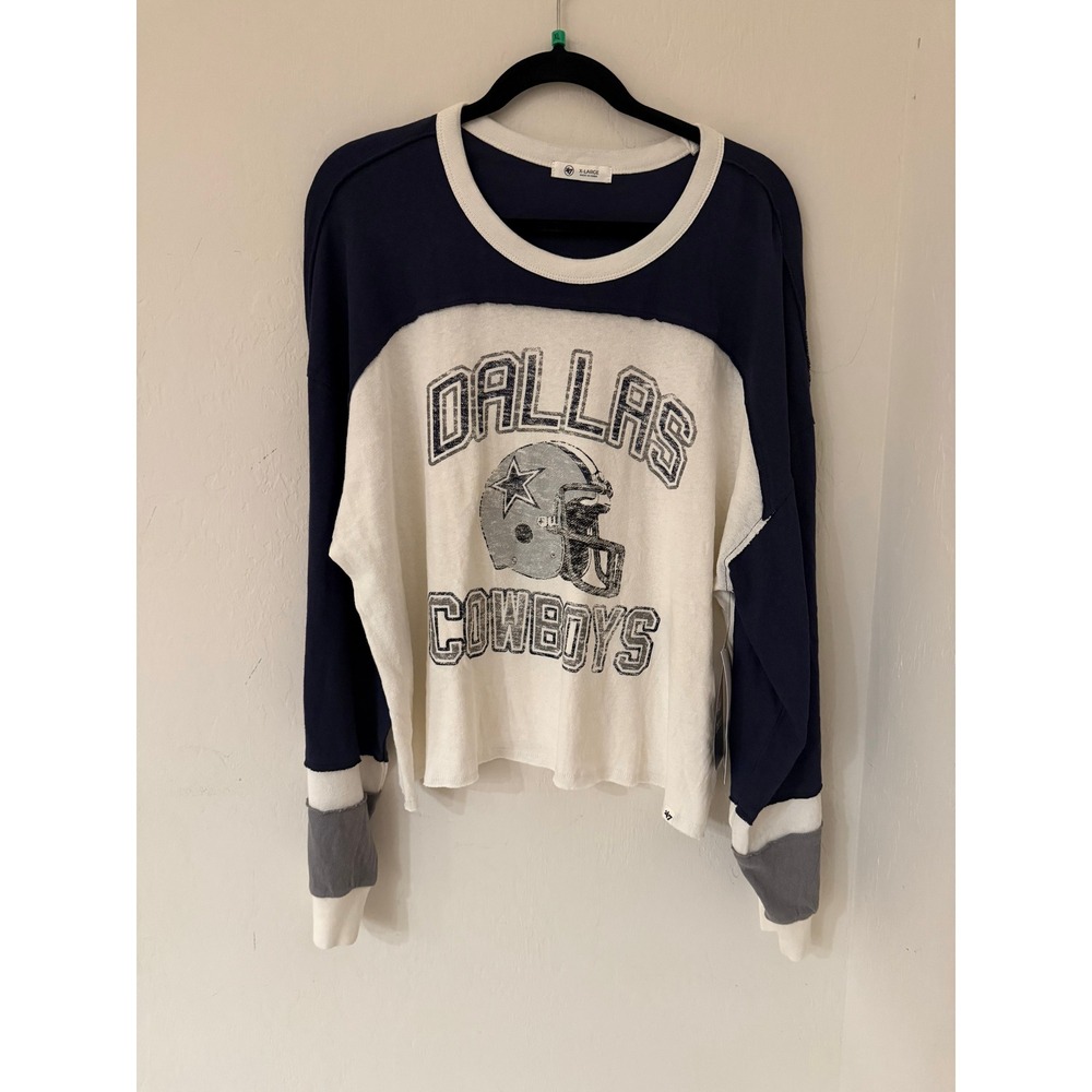 47 Brand NFL Dallas Cowboys Women's Distressed Graphic Shirt Size XL -NWT
